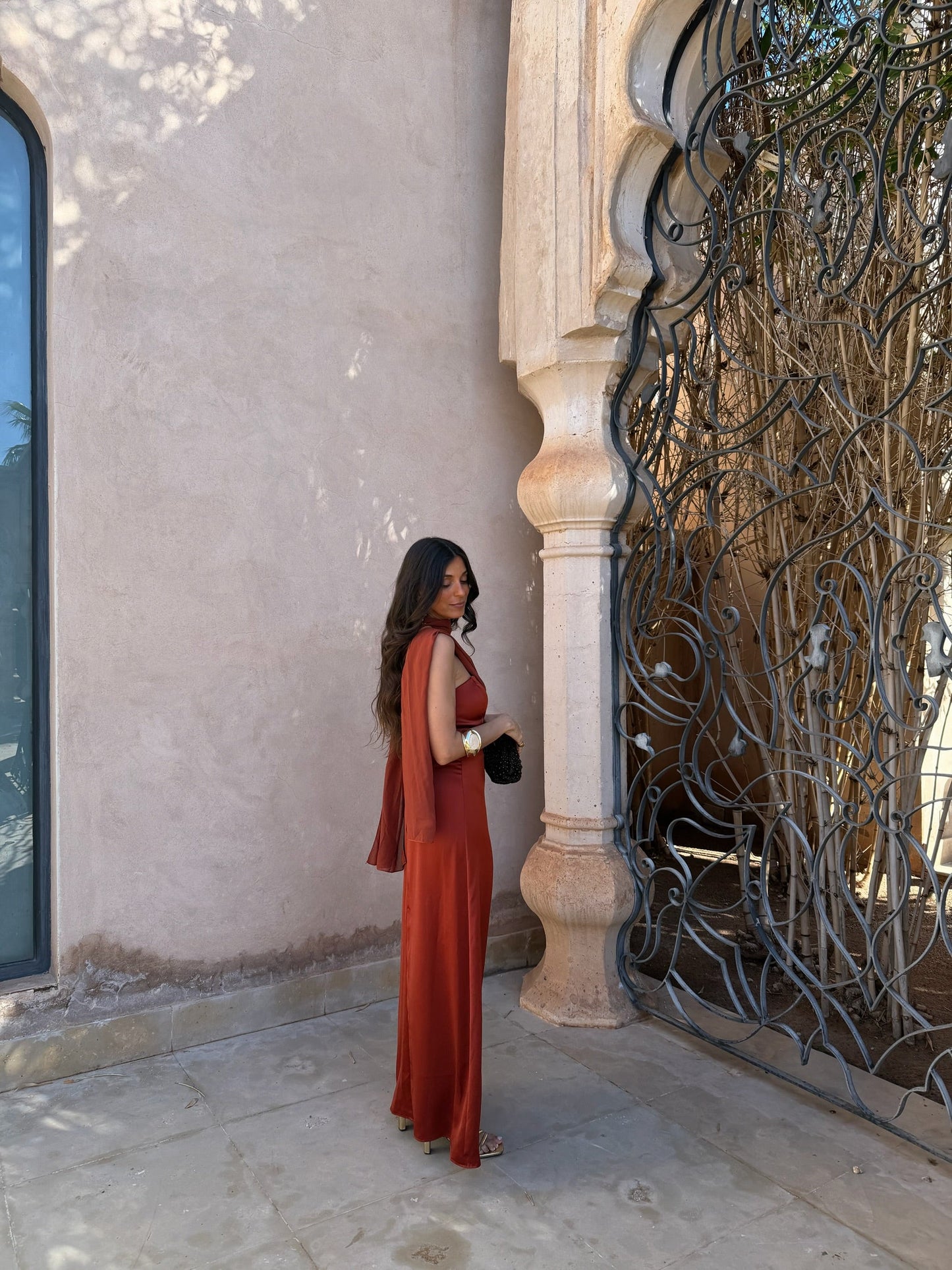 Triana Dress in Terracotta