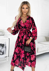 LBD Exclusive  Burgundy Geppi Print Dress