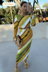 Green Ombre Alba Dress