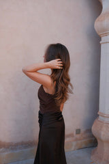 Amira Dress in Brown