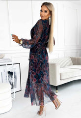 LBD Exclusive Blue Enrica Print Dress