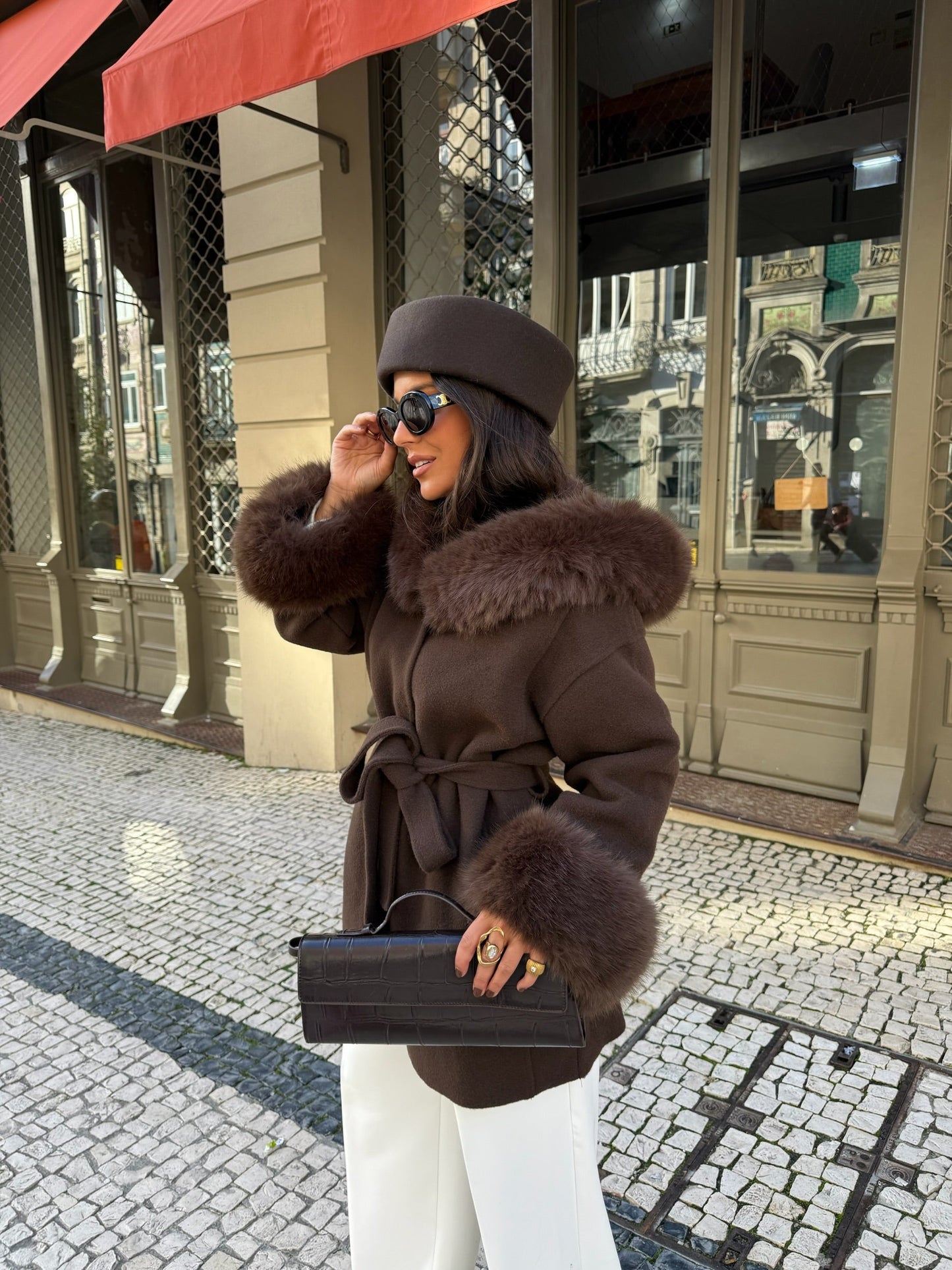 Turim Fur Coat in Brown
