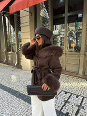 Turim Fur Coat in Brown