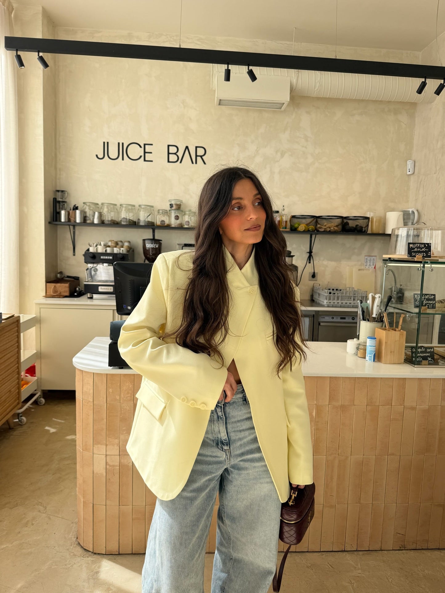 Asymmetrical Blazer in Butter Yellow