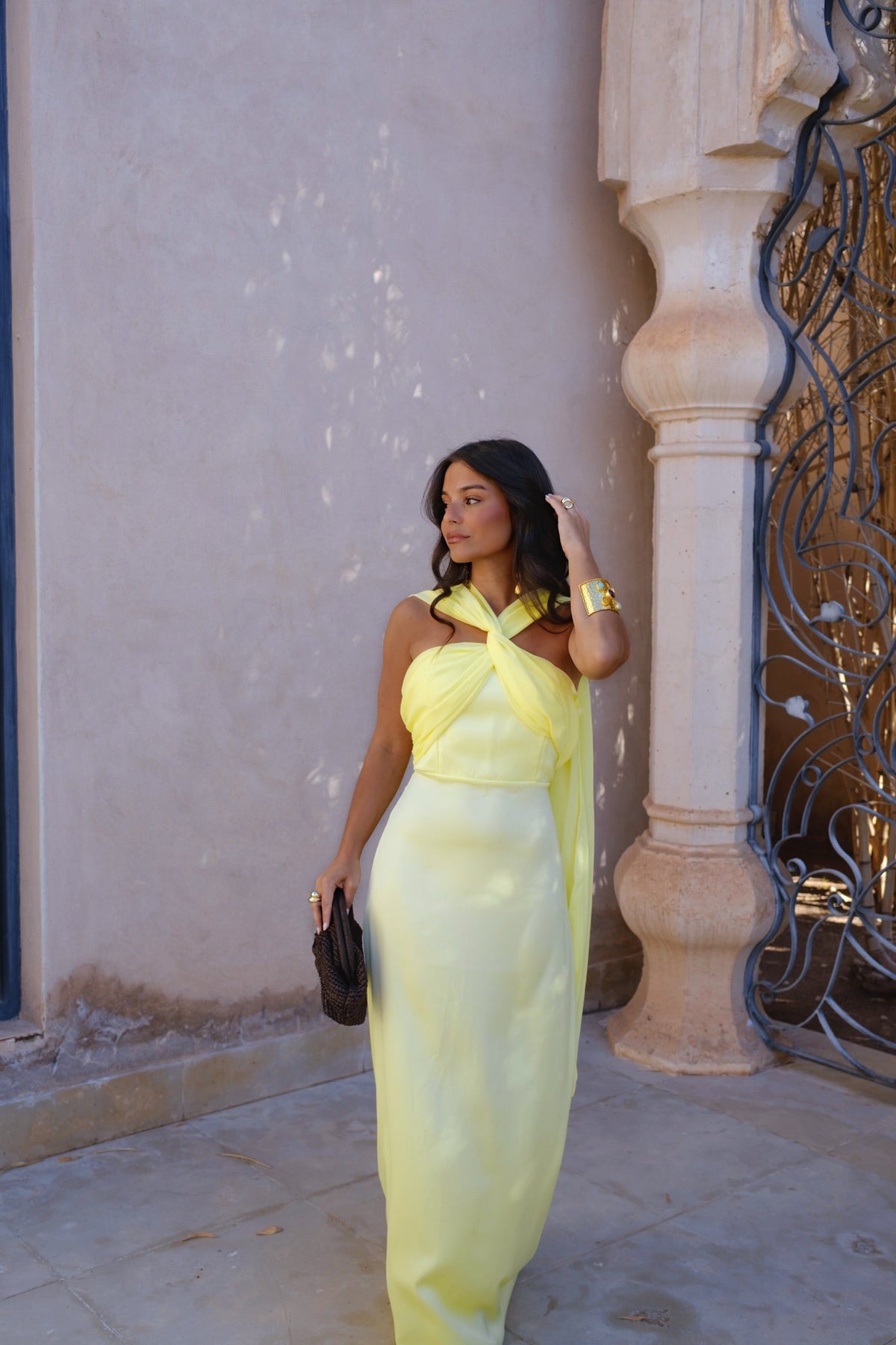 Triana Dress in Yellow