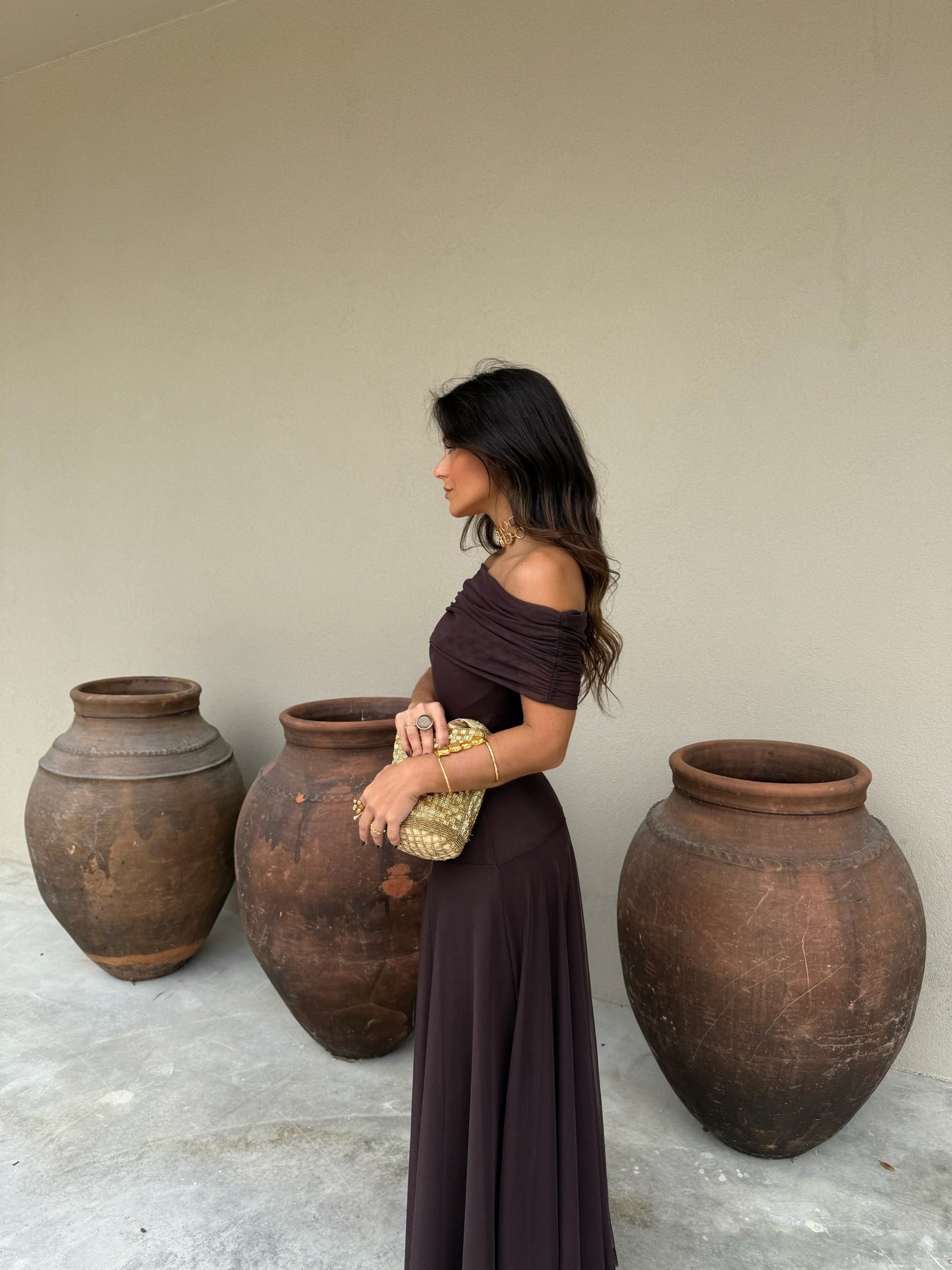 Toledo Dress in Brown - Shipping from 04/05 to 08/05