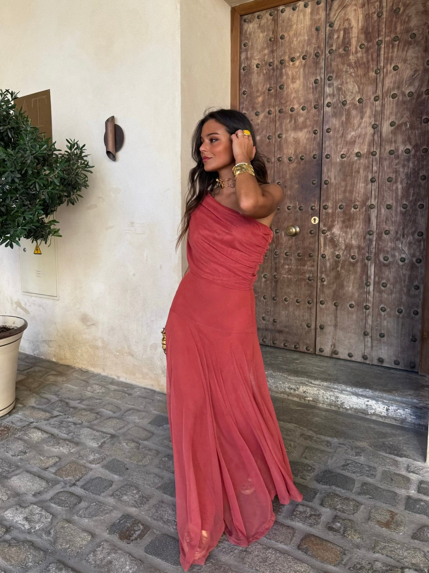 Toledo Dress in Light Terracota - Pre-Order