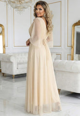 LBD Exclusive Beige Caitlin Plus Size Dress