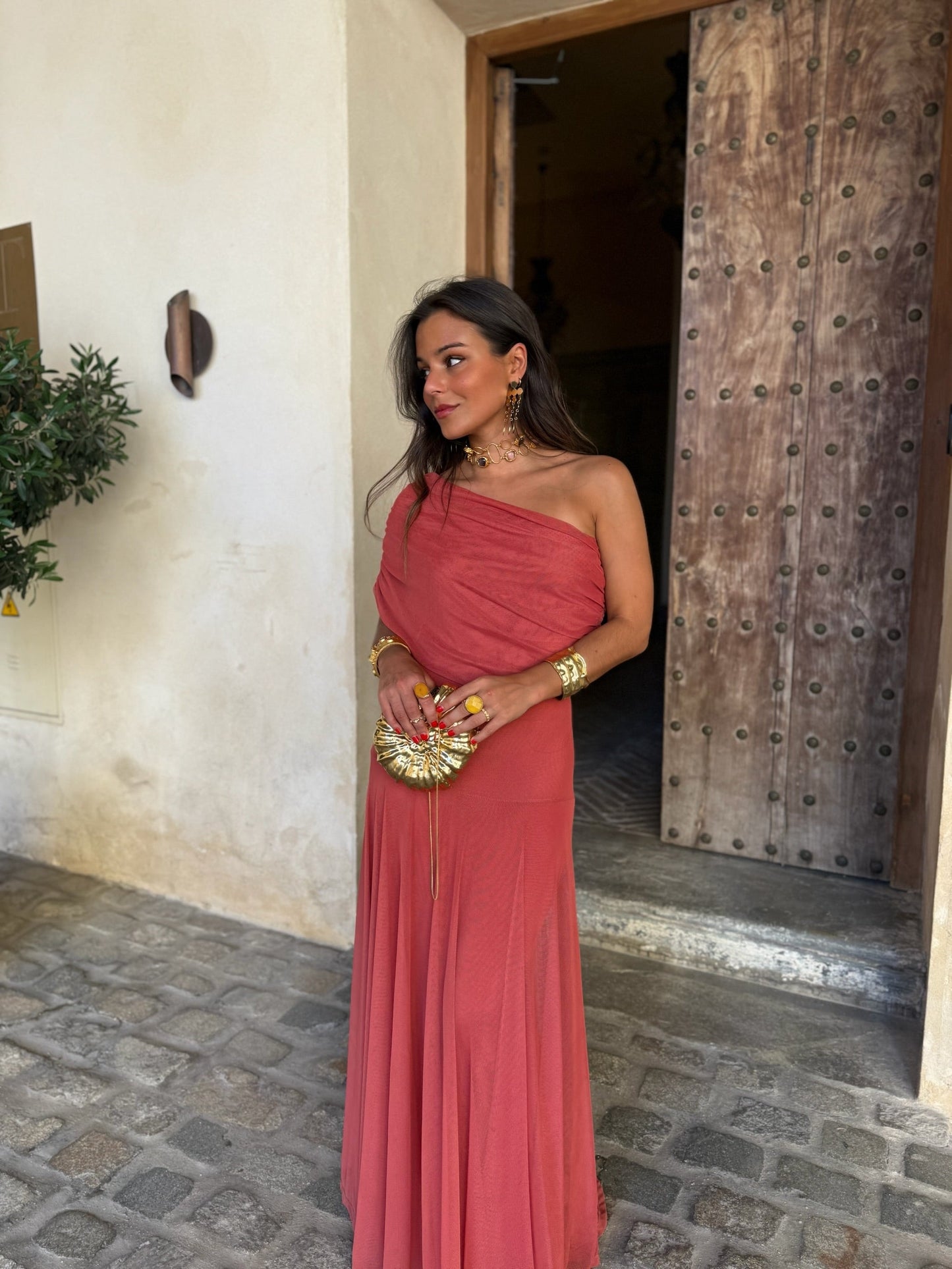 Toledo Dress in Light Terracota - Pre-Order