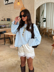 Satin Lace Trim Shorts in Cream - Shipping/Envio 15/04 to 22/04