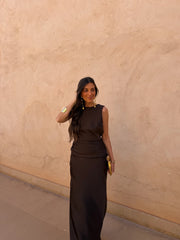 Medina Dress in Brown