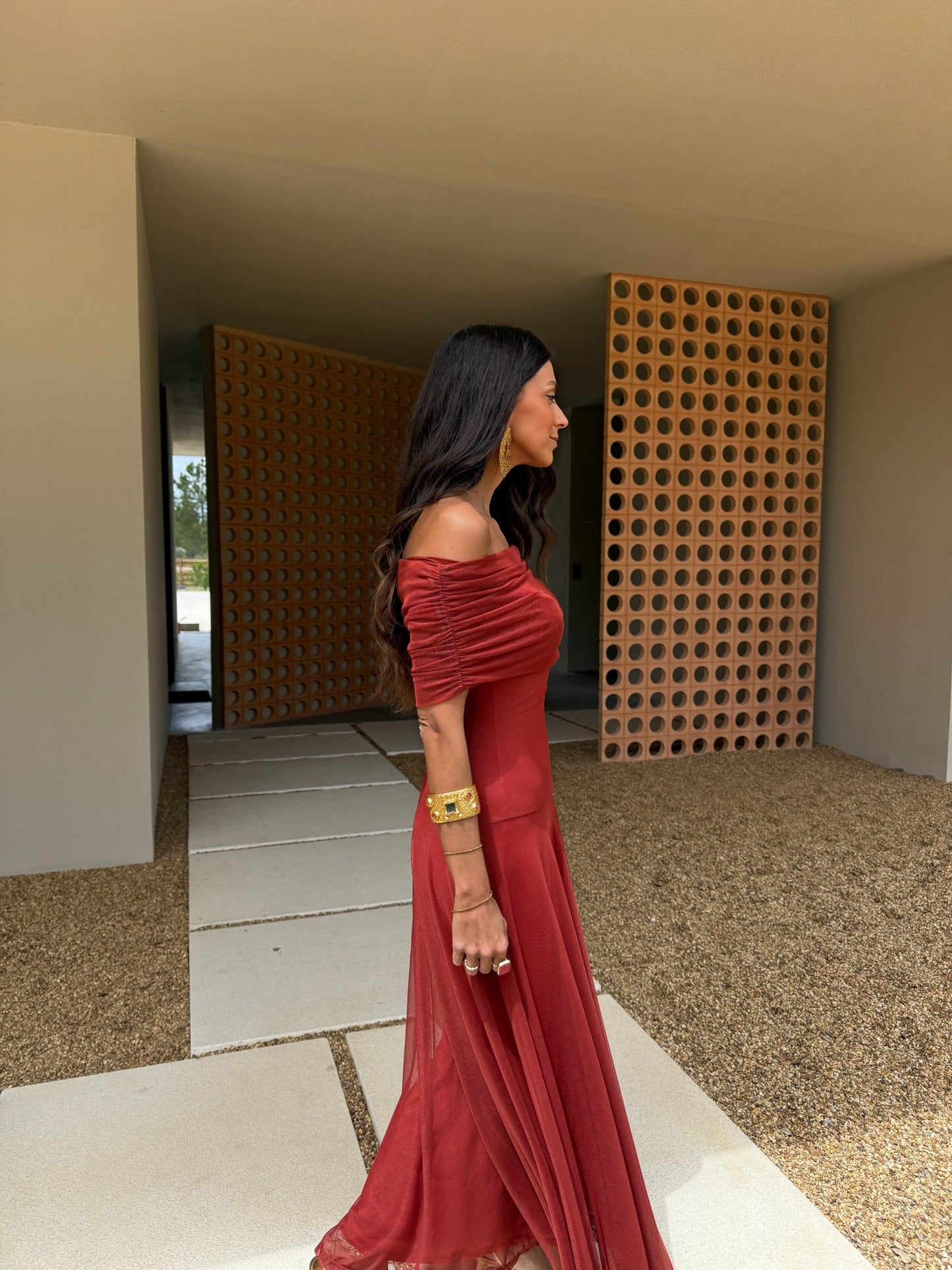 Toledo Dress in Terracota - Shipping from 27/04 to 04/05