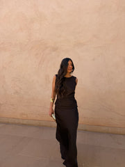 Medina Dress in Brown