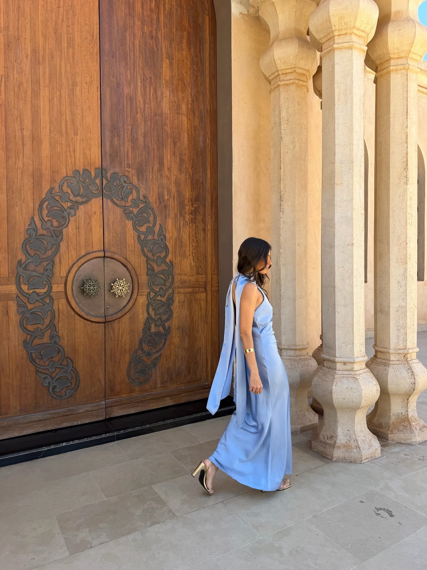 Safira Dress in Sky Blue