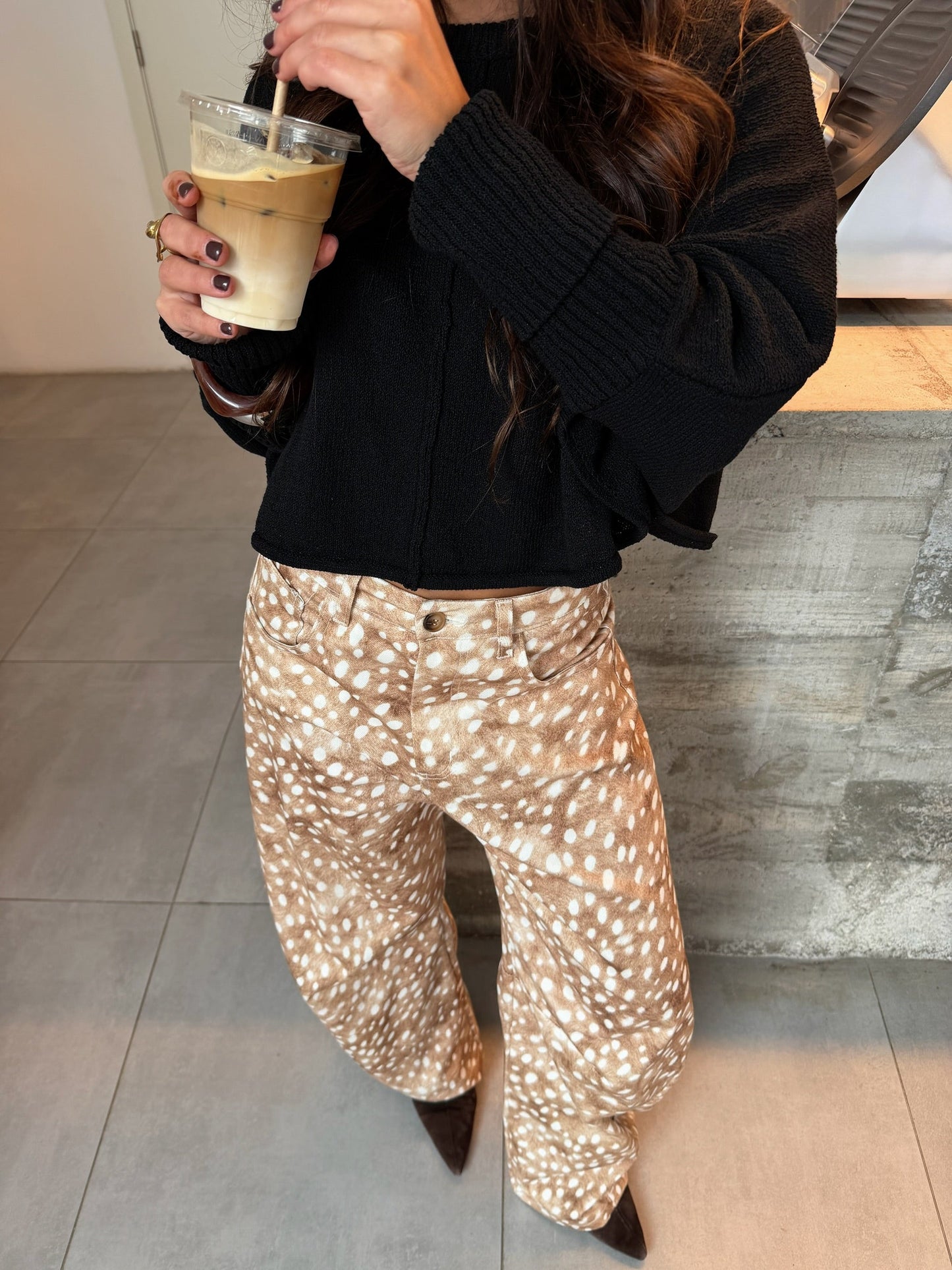 Bambi Print Balloon Pants