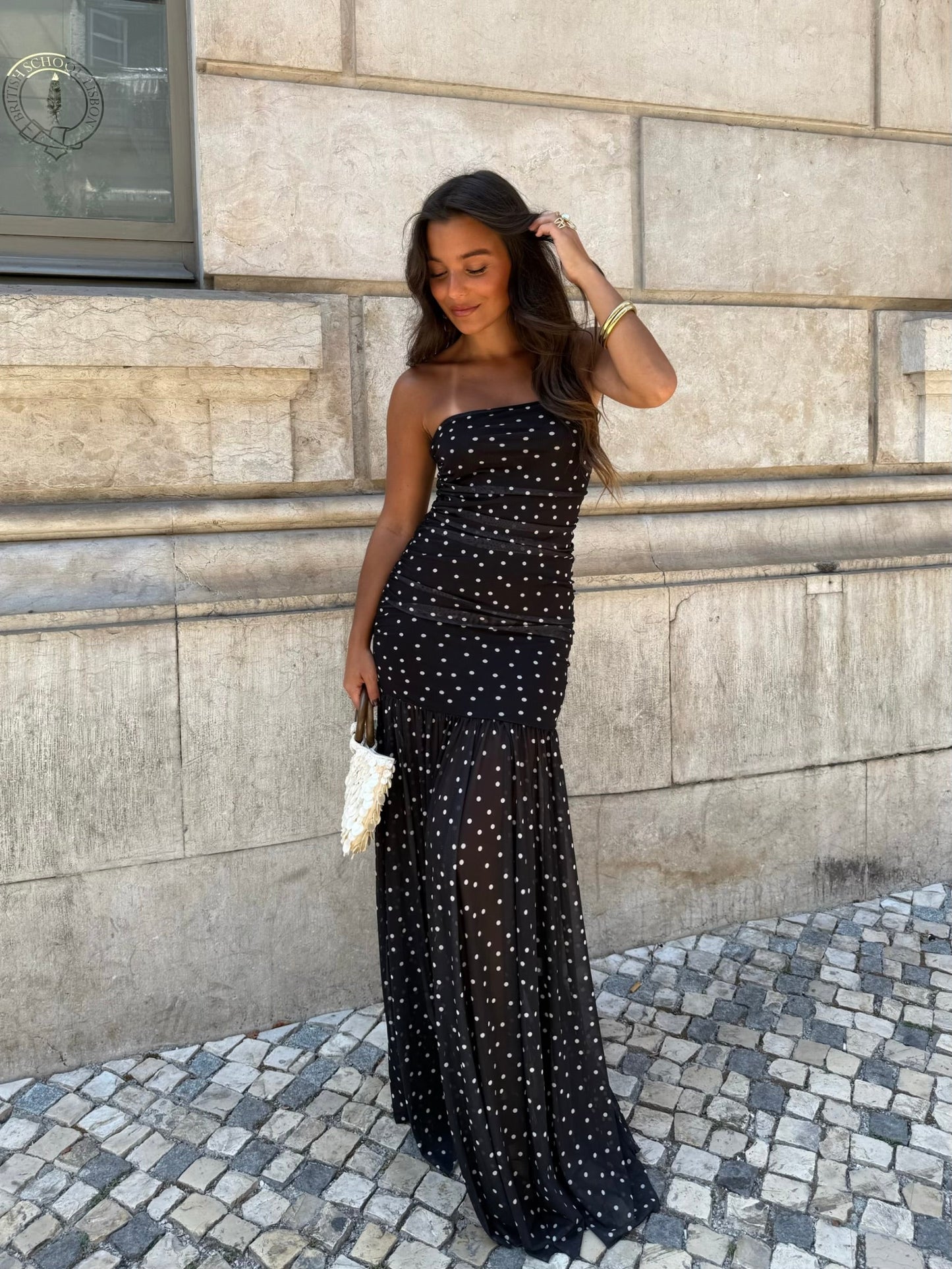 Polka Dot Dress in Black