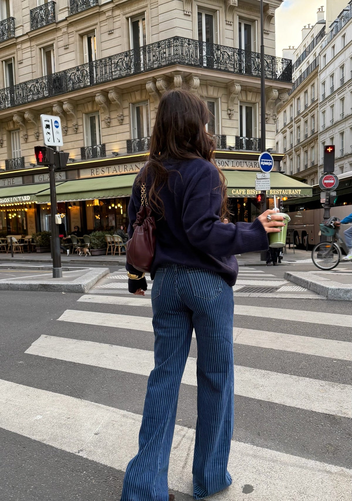 Blue Striped Trousers