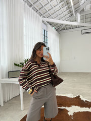 Bermuda Shorts in Taupe