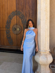 Safira Dress in Sky Blue