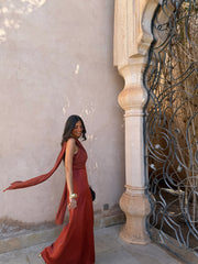 Triana Dress in Terracotta