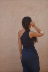 Amira Dress in Navy Blue