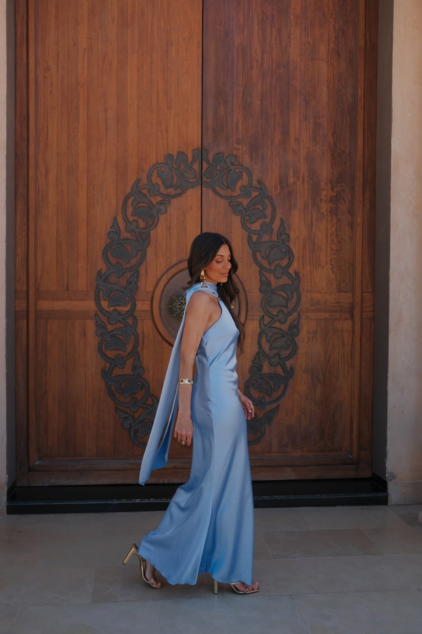 Safira Dress in Sky Blue