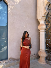 Triana Dress in Terracotta