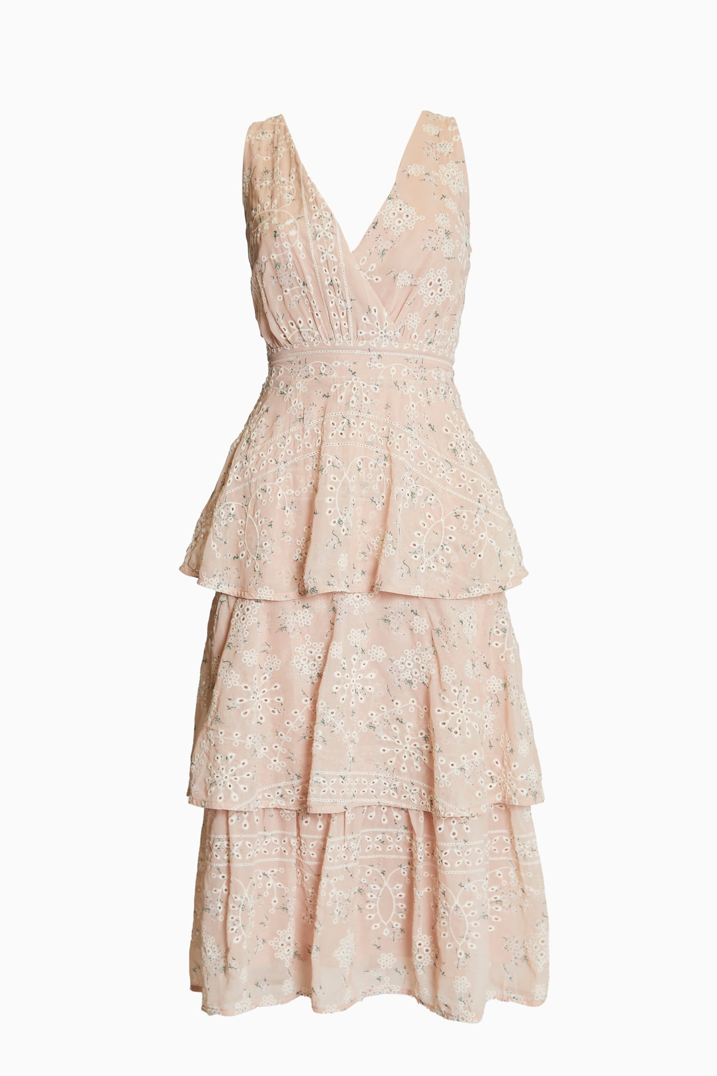 True Decadence Clara Nude-Floral Lace Dress