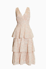 True Decadence Clara Nude-Floral Lace Dress