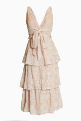 True Decadence Clara Nude-Floral Lace Dress