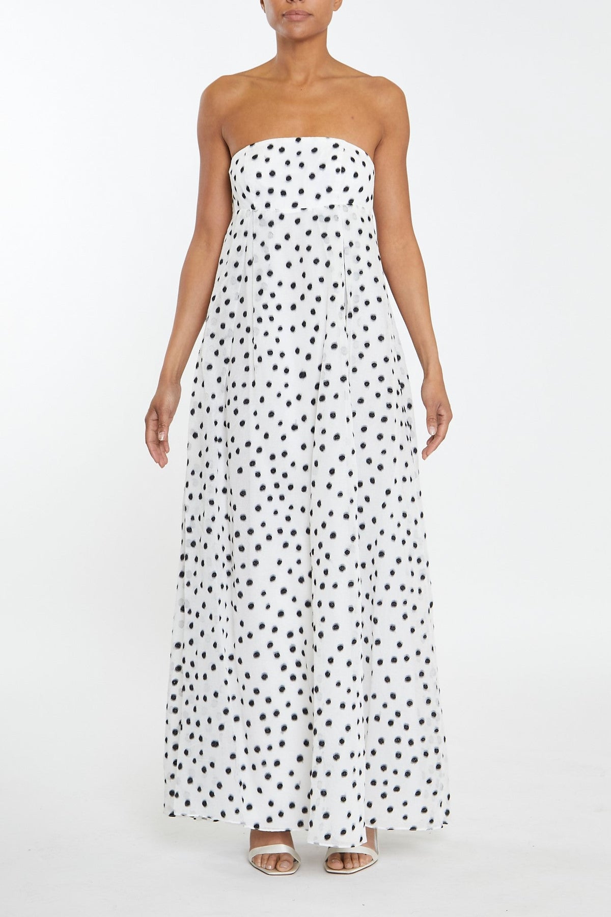 True Decadence White Aurelia Spot Maxi Dress
