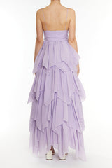 True Decadence Sadie Lilac Layered  Tulle Maxi Dress