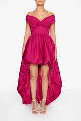 true Decadence Dora Mulberry Bardot Waterfall Maxi Dress