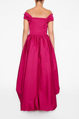true Decadence Dora Mulberry Bardot Waterfall Maxi Dress