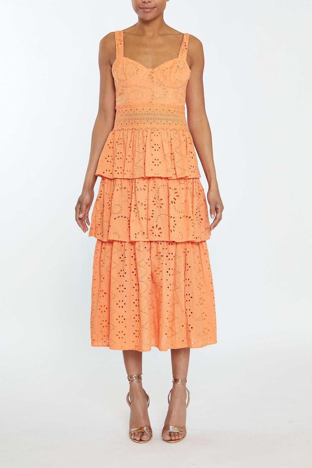 True Decadence Coral Evelyn Cocktail Dress