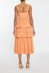 True Decadence Coral Evelyn Cocktail Dress