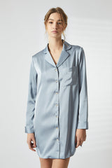True Decadence Dusty Blue Satin Night Dress