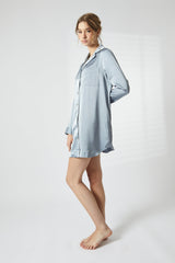 True Decadence Dusty Blue Satin Night Dress