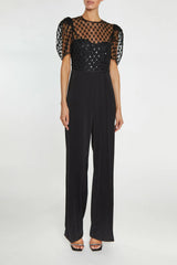 True Decadence Mara Black Puff Sleeve Jumpsuit
