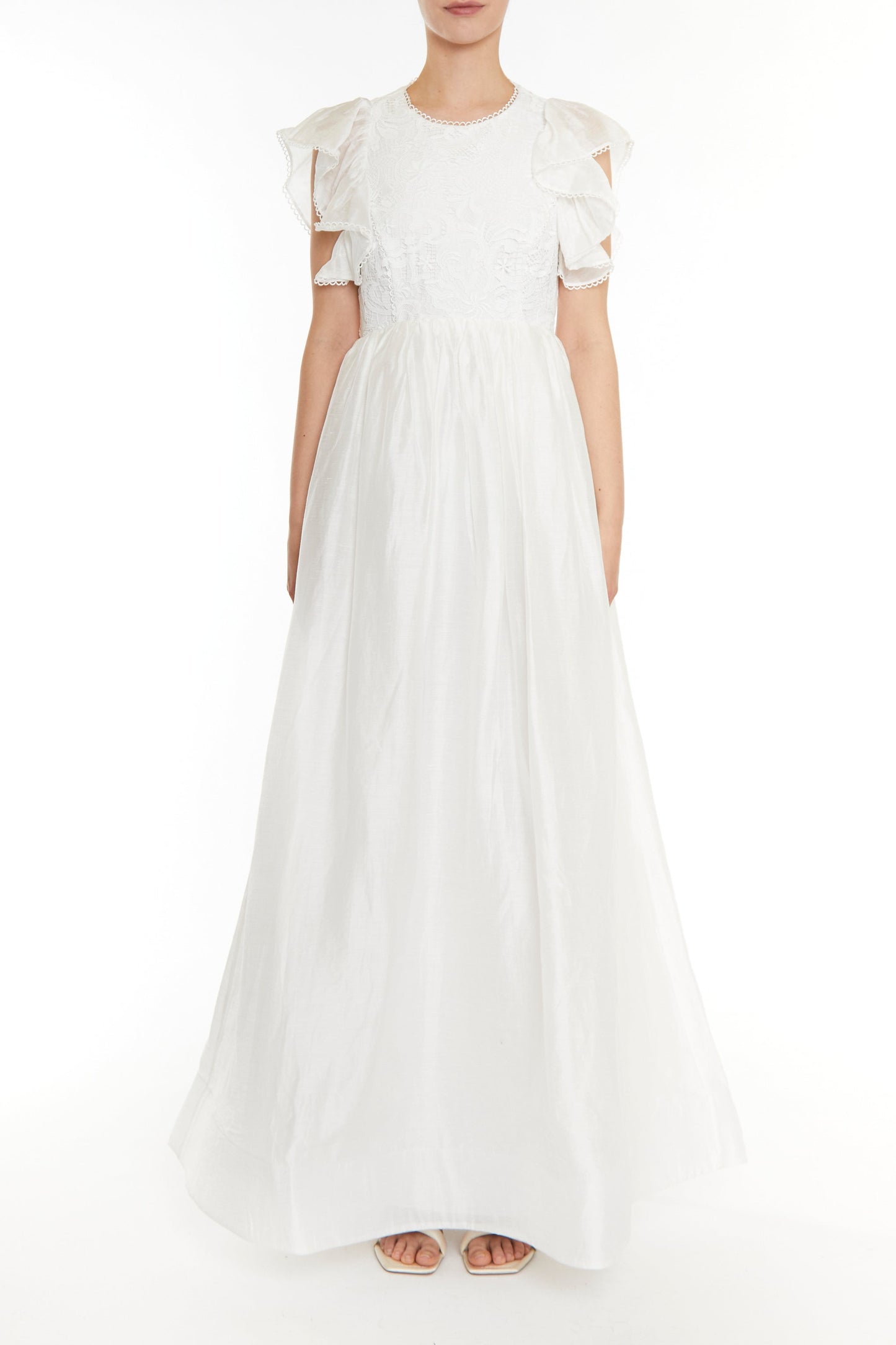 True Decadence Birdie White Open Back Maxi Dress