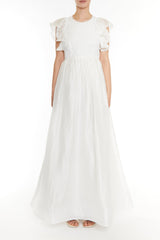 True Decadence Birdie White Open Back Maxi Dress