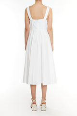 True Decadence White HannahPleated Corset Midi Dress