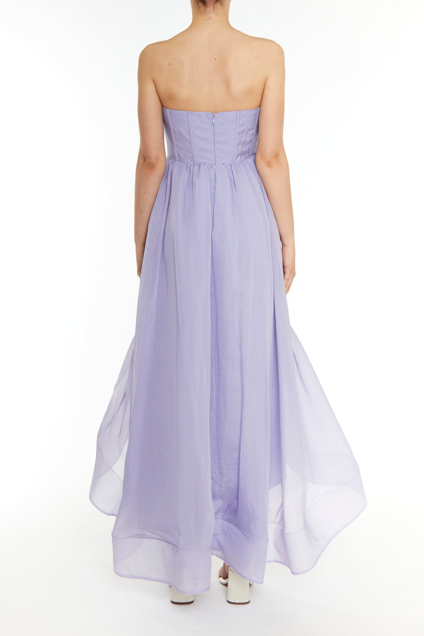 True Decadence Blue Winnie Corset Style Hi-Low Dress