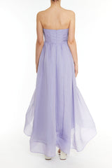 True Decadence Blue Winnie Corset Style Hi-Low Dress