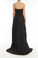 True Decadence Black Reign Hi-Low Bandeau Dress