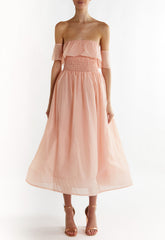 True Decadence Dusty Pink Emely Bandeau Midi Dress