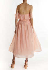 True Decadence Dusty Pink Emely Bandeau Midi Dress