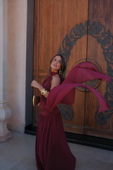 Paloma Dress in Burgundy - Pre-Order
