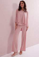 Samantha Jane Pink 3 Piece Trouser Suit