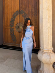 Safira Dress in Sky Blue